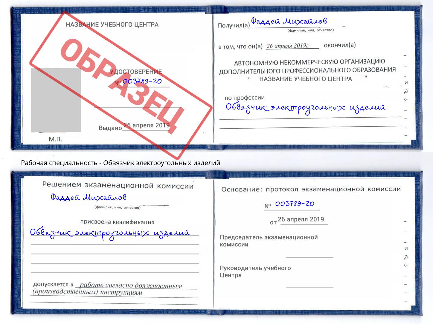 Обвязчик электроугольных изделий Абинск